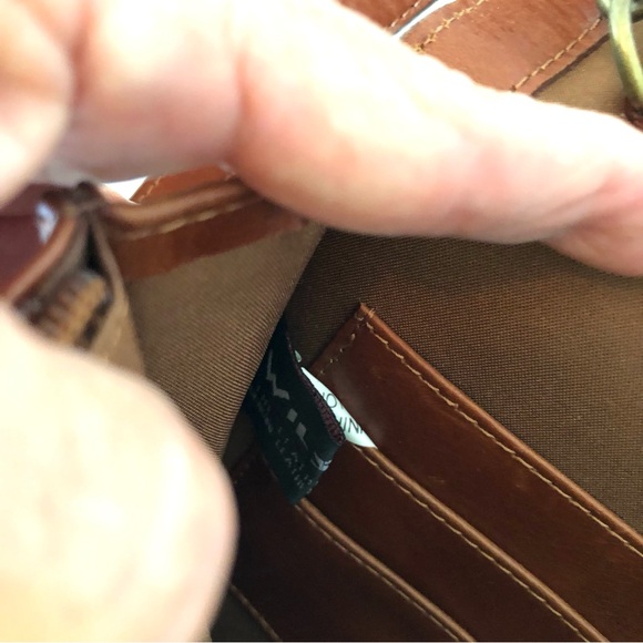 Wilson’s Vintage Buck Brown Leather Clutch Handbag Organizer Unisex Hidden Strap - Picture 11 of 17